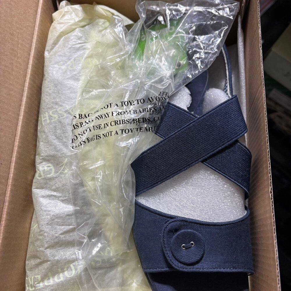 Grasshoppers Seaport III Sling Sandals - NEW IN BOX - Navy - Size 8.5W